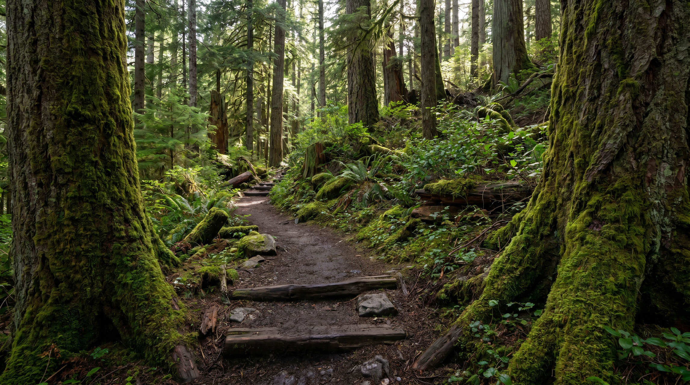Bosc de tardor amb bolets